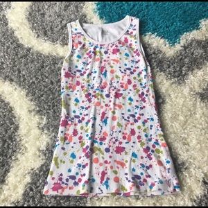 girls splatter paint tank top